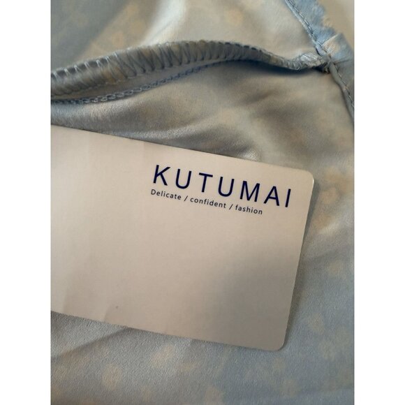 Milkmaid‎ Dress Tallulah Blue White Floral Midi Sz M Cottagecore Peasant Kutumai - Picture 11 of 15